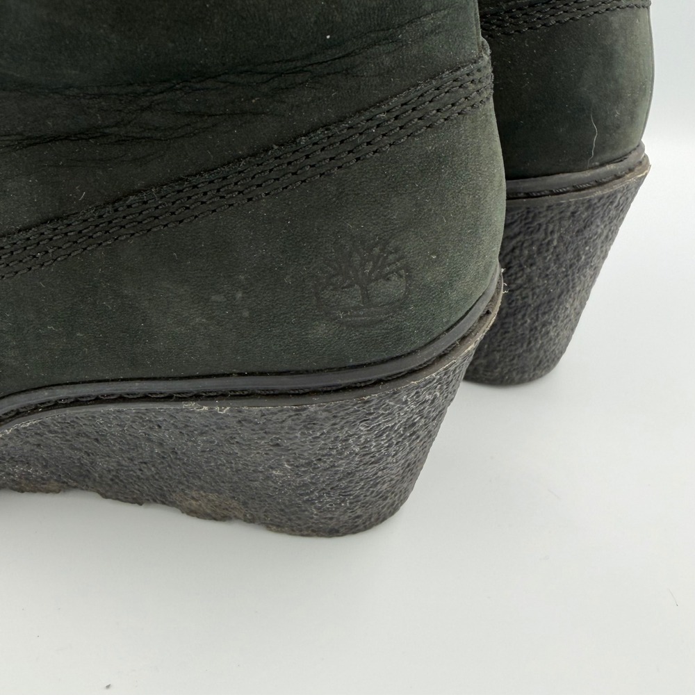 Timberland Womens Amston 6-Inch Wedge Boots Dark Green Nubuck leather size 6.5 - Picture 5 of 7
